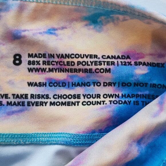 Inner Fire active wear leggings made in Vancouver beach design women's size 8 - Picture 6 of 7
